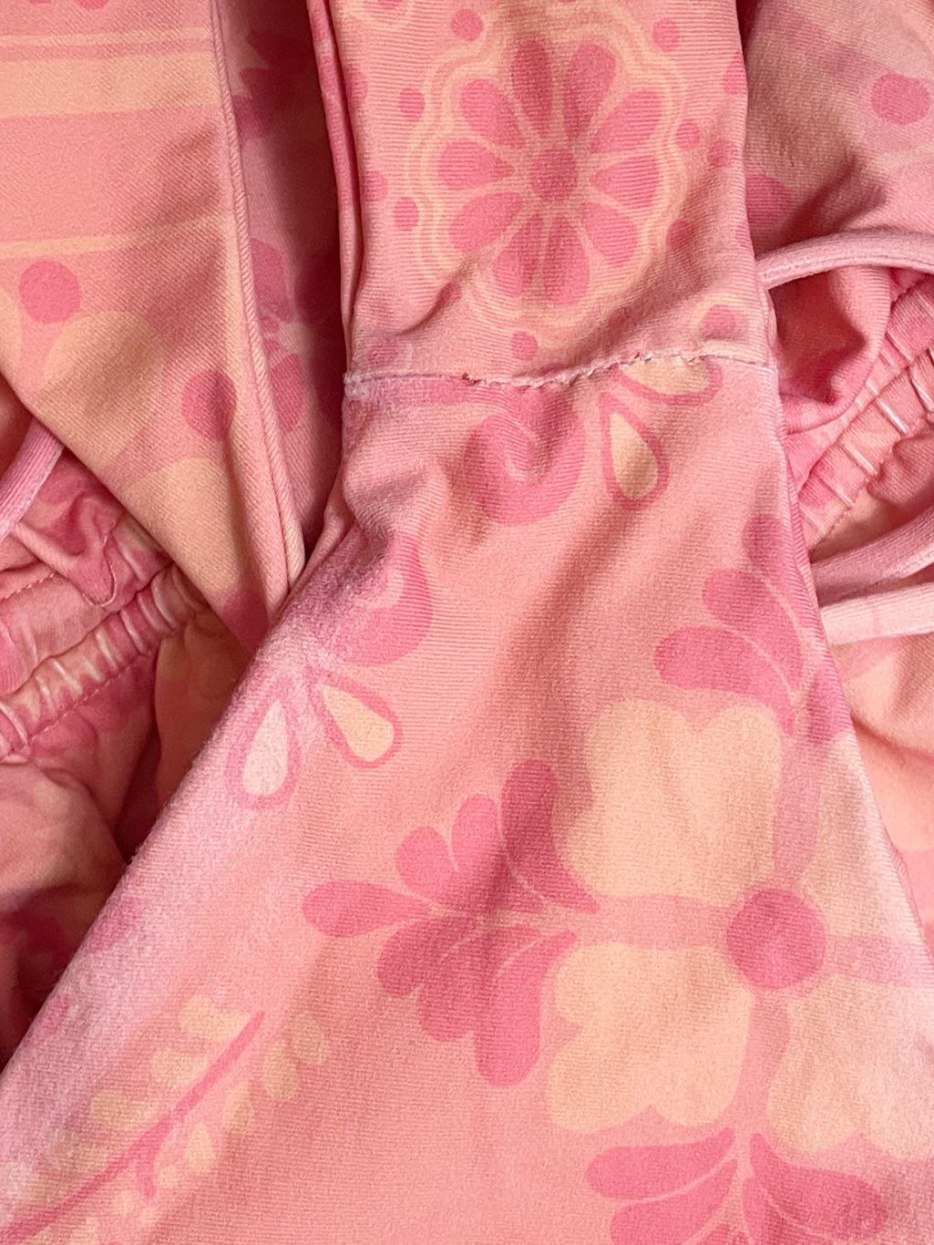 Sun Bleached Rosie One Piece Swimsuit Xl Cabo San Lucas Coral Pink Ruched Tie — image 8 of 8